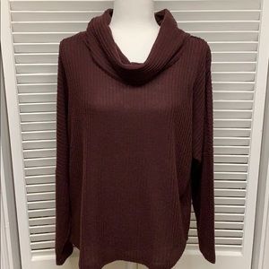 MAURICES Burgundy lace up back top